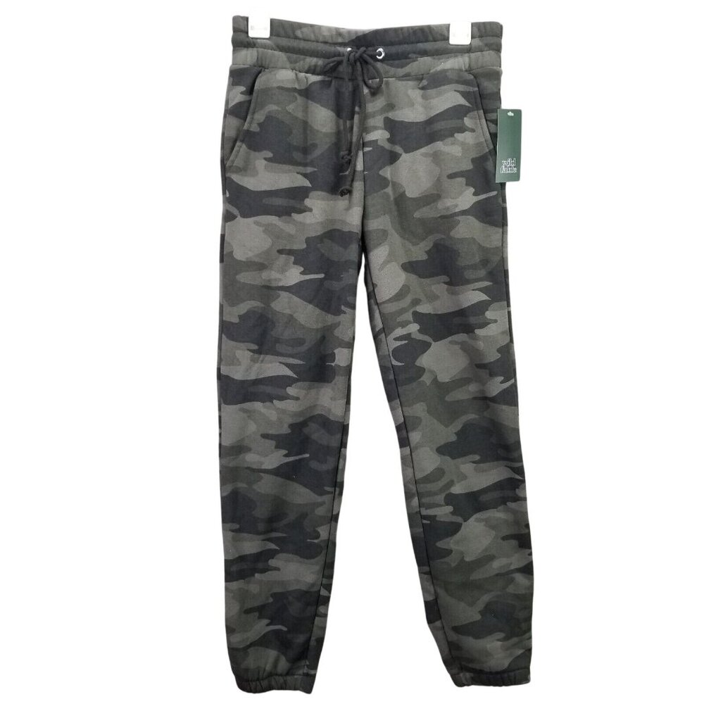 Mens Wild Fable Fleece Camo Gray Joggers Drawstring Elastic Waist Size XS